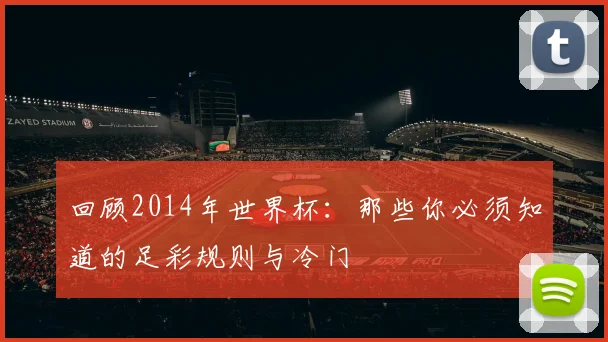 回顾2014年世界杯：那些你必须知道的足彩规则与冷门