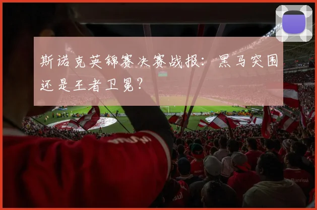 斯诺克英锦赛决赛战报：黑马突围还是王者卫冕？